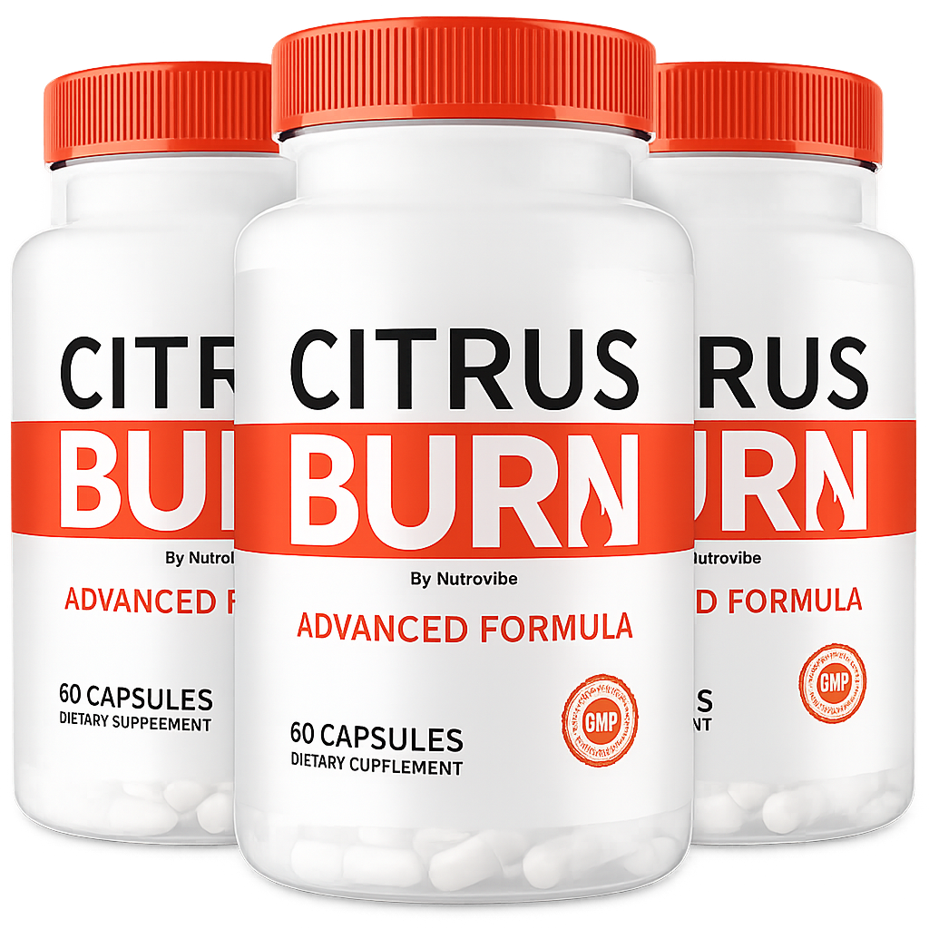 Three CitrusBurn supplement bottles representing advanced thermogenic weight loss formula
